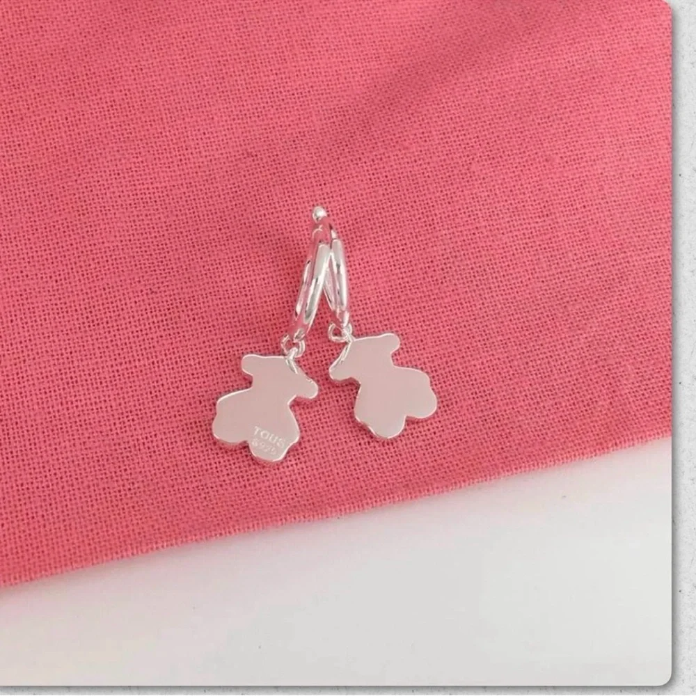 Earrings sterling silver 925 bear hold